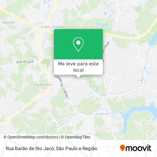 Rua Barão de Rio Jacó mapa