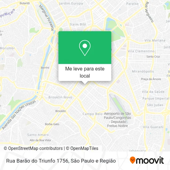 Rua Barão do Triunfo 1756 mapa