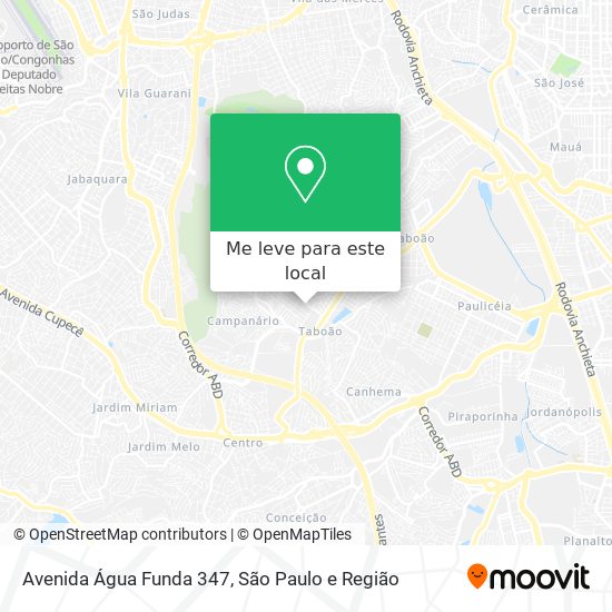 Avenida Água Funda 347 mapa