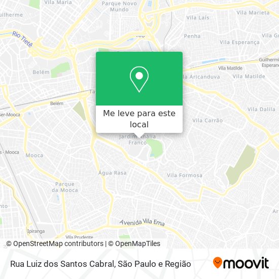 Rua Luiz dos Santos Cabral mapa