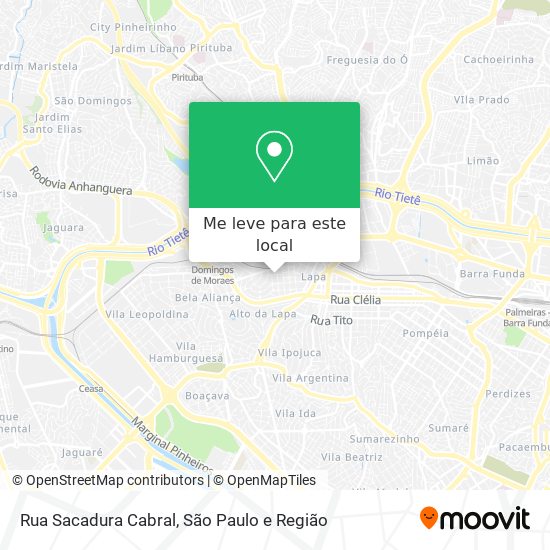 Rua Sacadura Cabral mapa