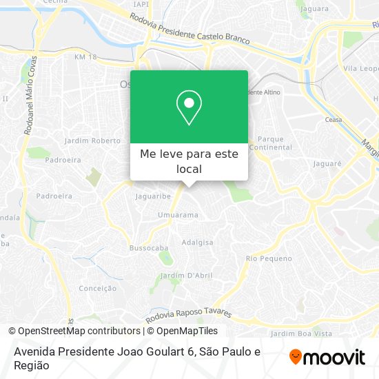 Avenida Presidente Joao Goulart 6 mapa