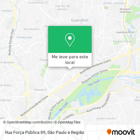 Rua Força Pública 89 mapa