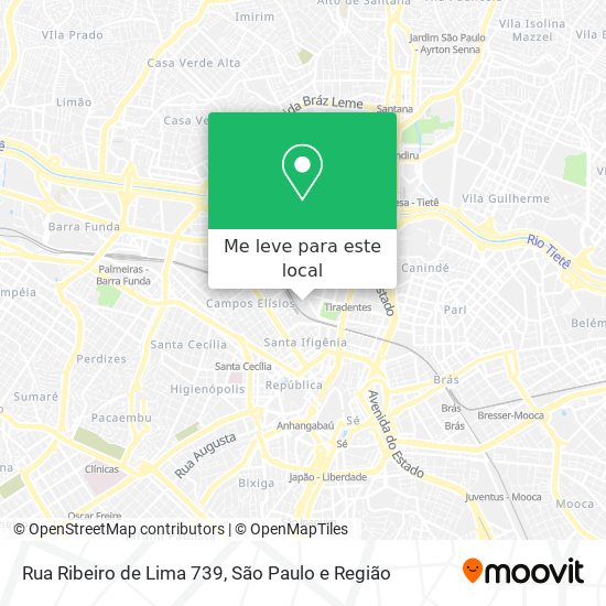 Rua Ribeiro de Lima 739 mapa