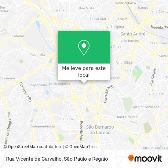 Rua Vicente de Carvalho mapa