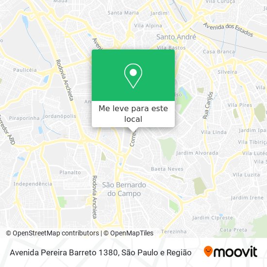 Avenida Pereira Barreto 1380 mapa