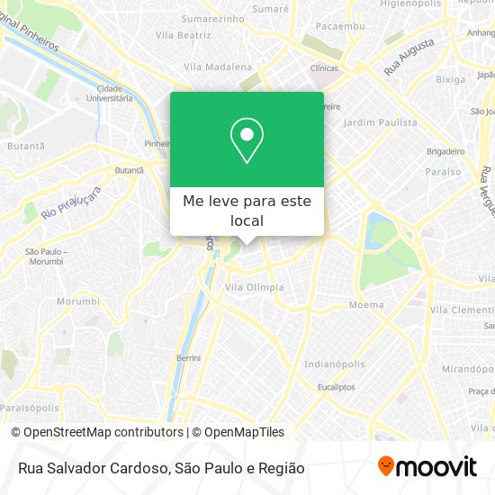 Rua Salvador Cardoso mapa