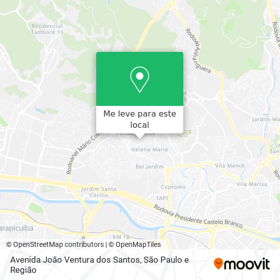 Avenida João Ventura dos Santos mapa