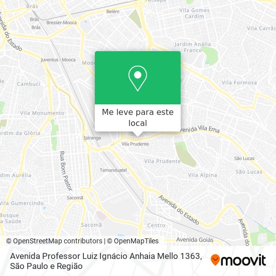 Avenida Professor Luiz Ignácio Anhaia Mello 1363 mapa