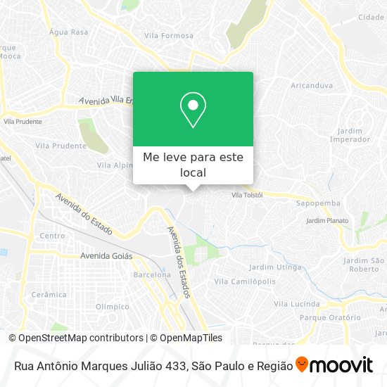 Rua Antônio Marques Julião 433 mapa