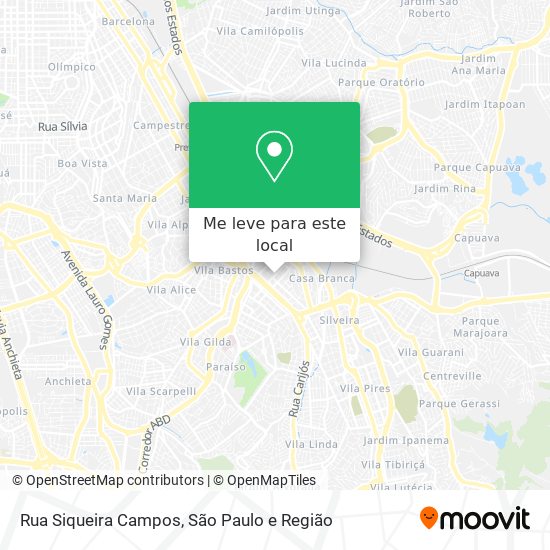 Rua Siqueira Campos mapa