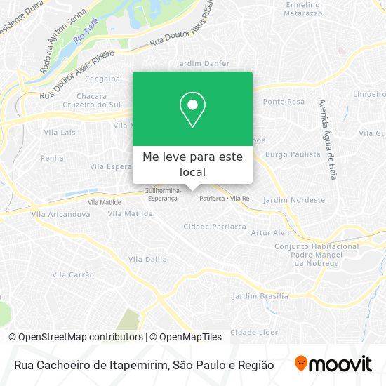 Rua Cachoeiro de Itapemirim mapa