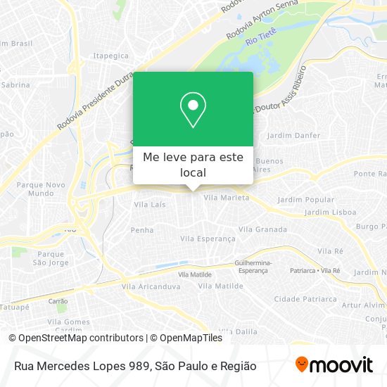 Rua Mercedes Lopes 989 mapa