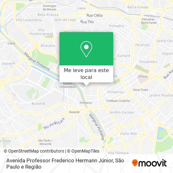 Avenida Professor Frederico Hermann Júnior mapa