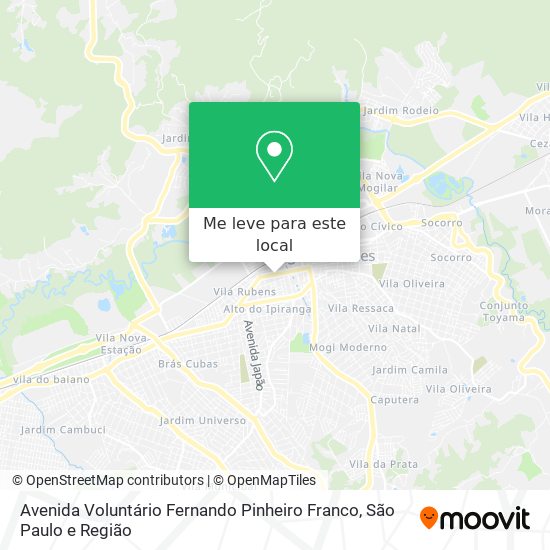 Avenida Voluntário Fernando Pinheiro Franco mapa