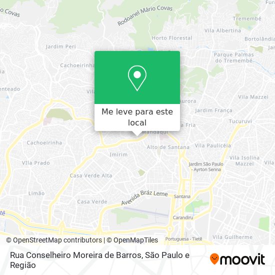 Rua Conselheiro Moreira de Barros mapa