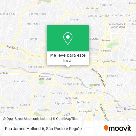 Rua James Holland 6 mapa