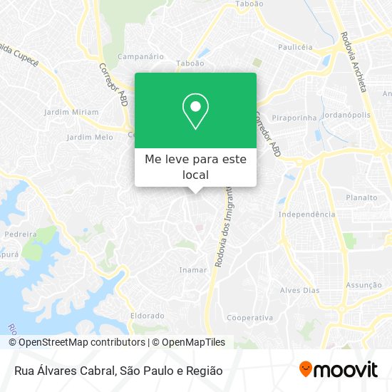 Rua Álvares Cabral mapa