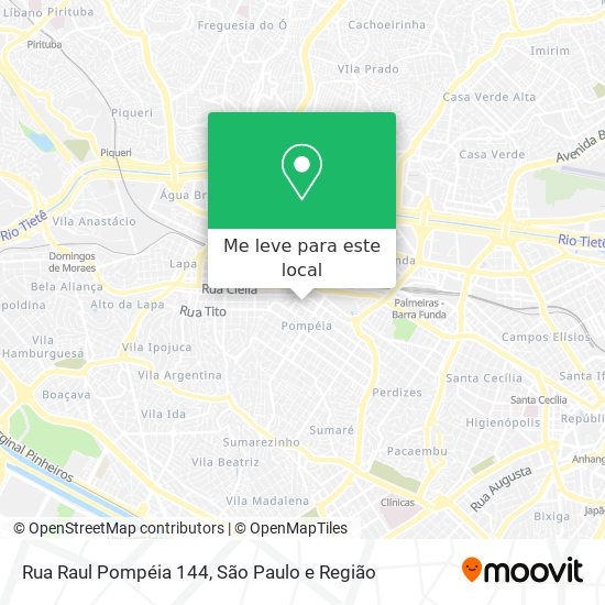 Rua Raul Pompéia 144 mapa