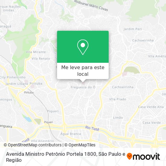 Avenida Ministro Petrônio Portela 1800 mapa