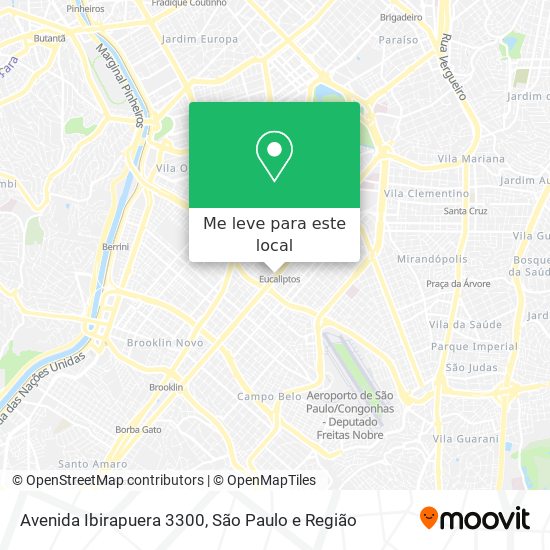 Avenida Ibirapuera 3300 mapa