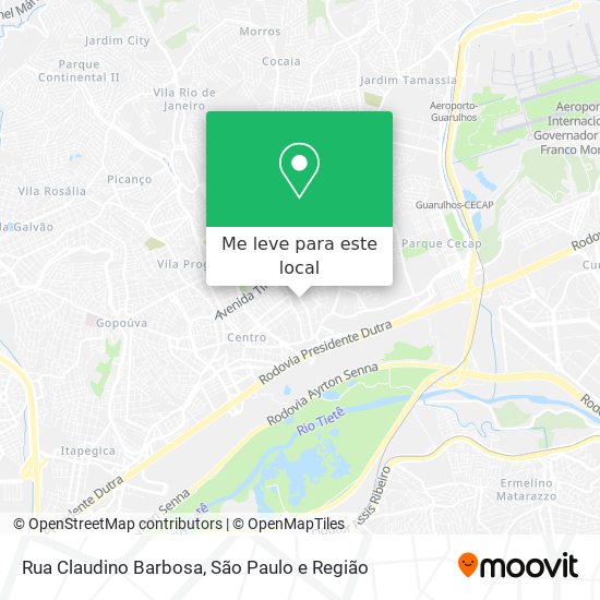 Rua Claudino Barbosa mapa