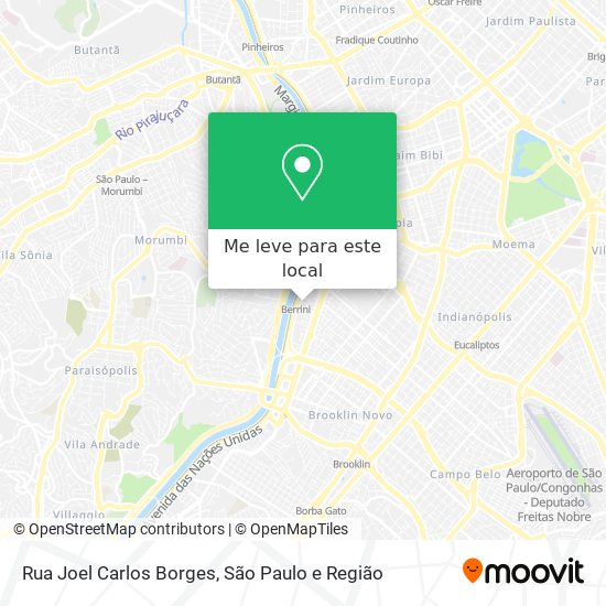 Rua Joel Carlos Borges mapa