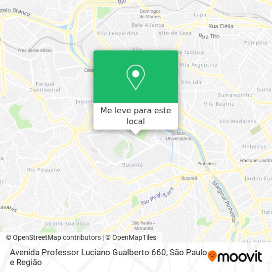 Avenida Professor Luciano Gualberto 660 mapa