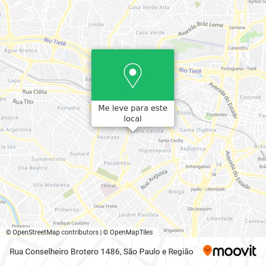 Rua Conselheiro Brotero 1486 mapa