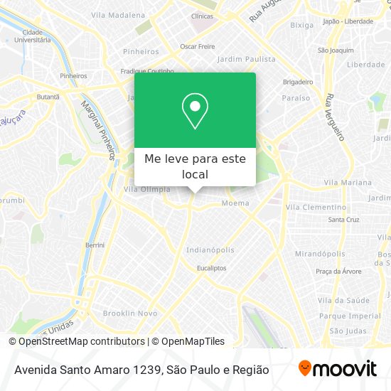 Avenida Santo Amaro 1239 mapa