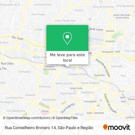 Rua Conselheiro Brotero 14 mapa