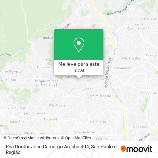 Rua Doutor José Camargo Aranha 404 mapa