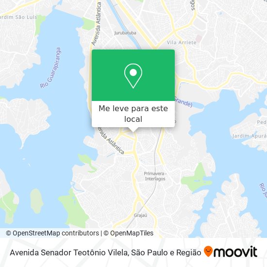 Avenida Senador Teotônio Vilela mapa