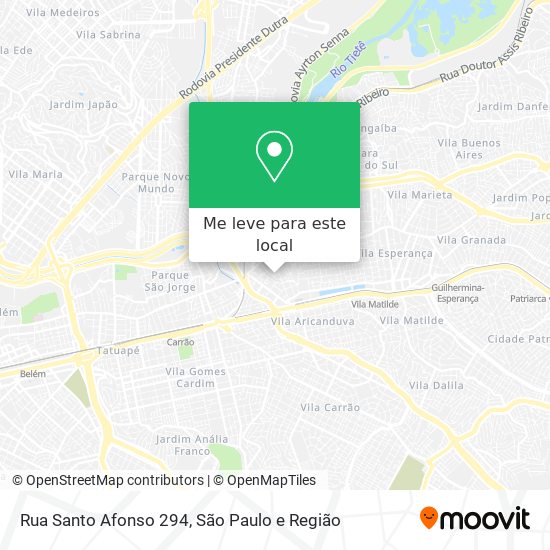 Rua Santo Afonso 294 mapa