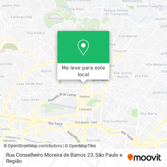 Rua Conselheiro Moreira de Barros 23 mapa