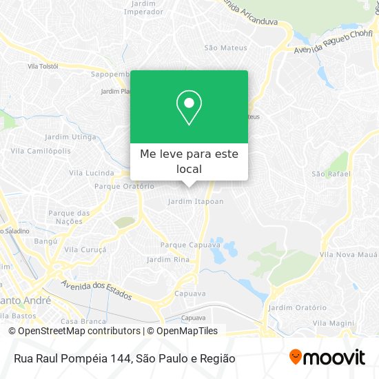 Rua Raul Pompéia 144 mapa