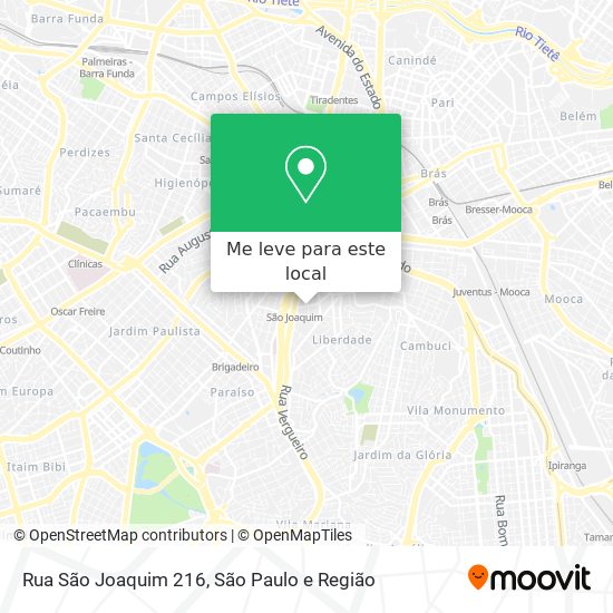 Rua São Joaquim 216 mapa