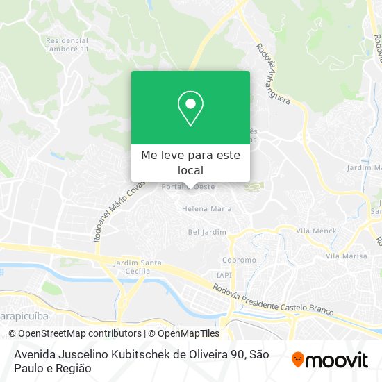 Avenida Juscelino Kubitschek de Oliveira 90 mapa