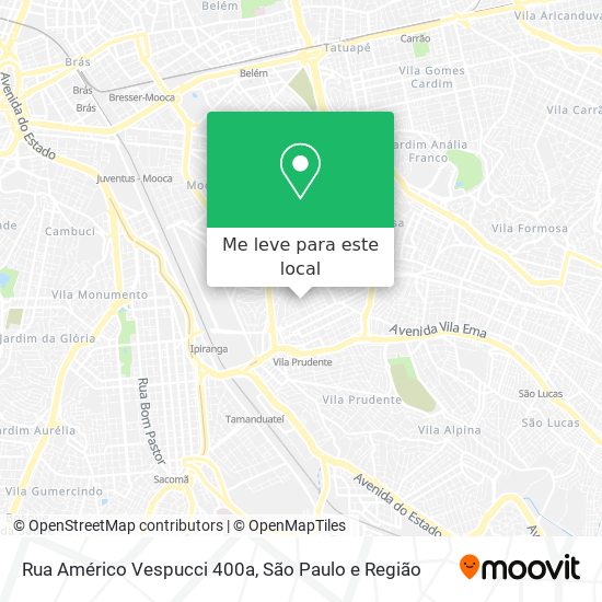 Rua Américo Vespucci 400a mapa