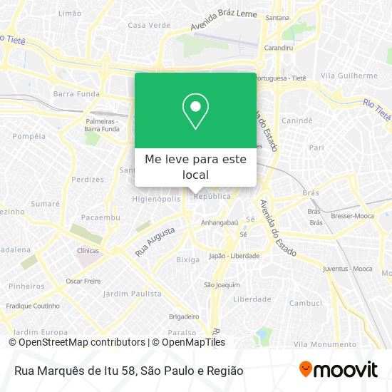 Rua Marquês de Itu 58 mapa