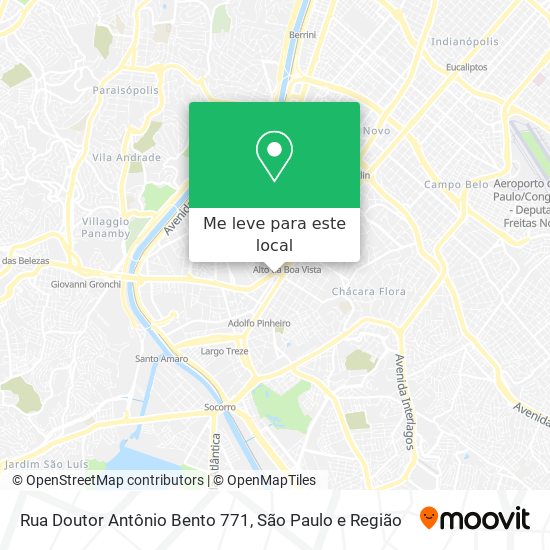 Rua Doutor Antônio Bento 771 mapa