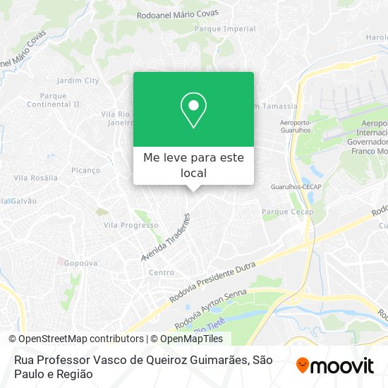 Rua Professor Vasco de Queiroz Guimarães mapa