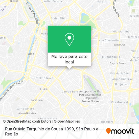 Rua Otávio Tarquínio de Sousa 1099 mapa