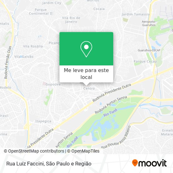 Rua Luíz Faccini mapa