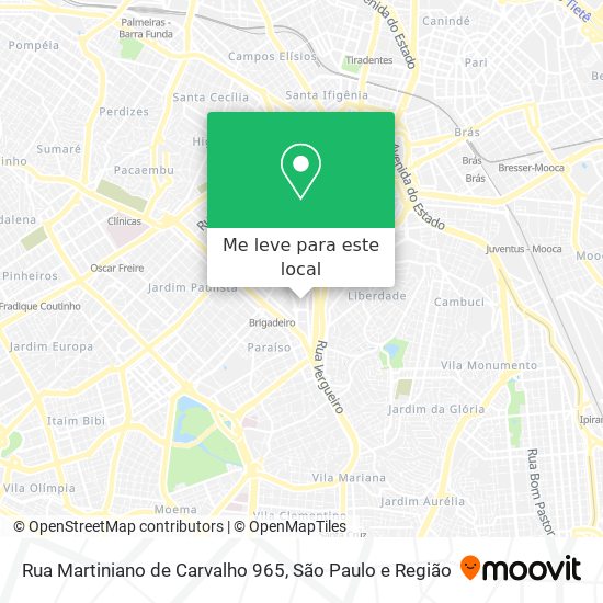 Rua Martiniano de Carvalho 965 mapa