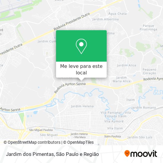 Jardim dos Pimentas mapa