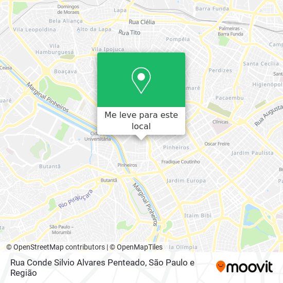 Rua Conde Silvio Alvares Penteado mapa