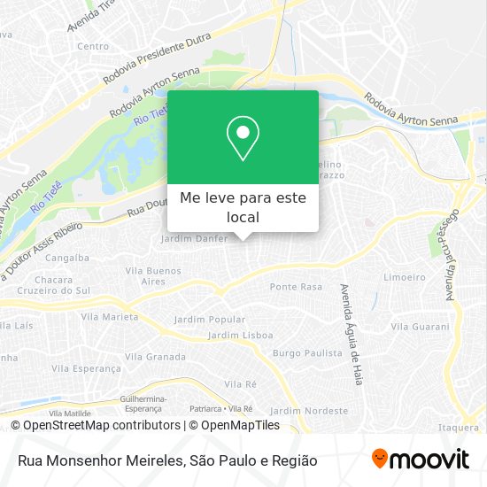 Rua Monsenhor Meireles mapa
