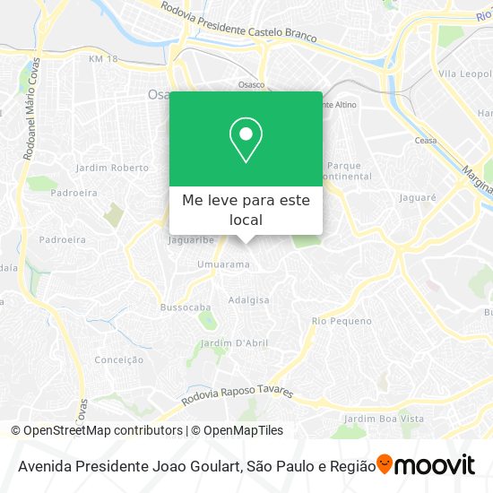 Avenida Presidente Joao Goulart mapa