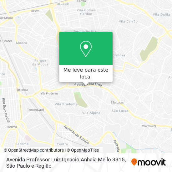 Avenida Professor Luiz Ignácio Anhaia Mello 3315 mapa